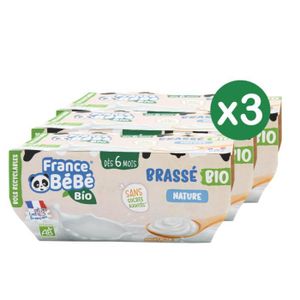 DESSERT LACTÉ FRANCE BéBé BIO - Brassés Nature pour Bébé - Laita