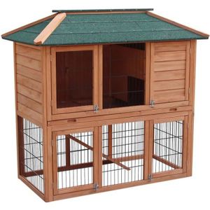 Zooprimus abris cages pour petits animaux grande cage clapier extérieur en  bois pour lapins 001 Villa Lapin - Cdiscount Animalerie