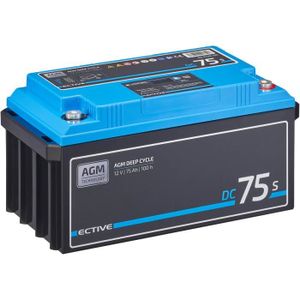 BATTERIE VÉHICULE ECTIVE 12V 75Ah AGM batterie decharge lente Deep C