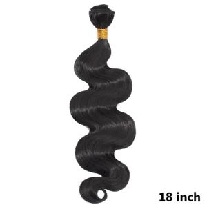 PERRUQUE - POSTICHE 18 inch 16 18 20  -BENIHAIR – extensions de cheveux synthétiques pour femmes noires, tissage en lot de faux cheveux longs ondulés au