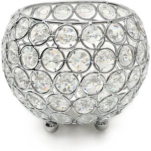 01 SJSP Bougeoir Classique de Boule de Fer de Boule de Cristal d/'arc pour la décoration de dîner