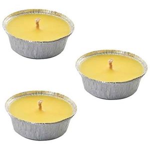 Richland Lot de 3 Bougies pillier Jaunes de 7.6cm x 7.6cm;7,6 x 15,2 cm; 7,6 cm x 22,9 cm