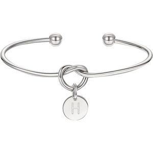 BRACELET - GOURMETTE Xmiral Plaqué Amour Noeud Initial Disque Bracelet 