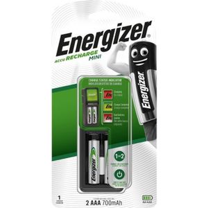 PILES Chargeur Mini Energizer + 2 piles AAA/LR3 incluses