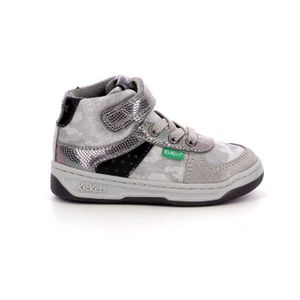 BASKET KICKERS Baskets hautes Kickalien argent