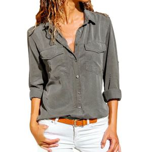 HAVANSIDY Chemises Henley Femme Tunique Tops Bouton up T-Shirts D/écontract/és /À Manches Longues