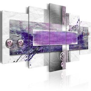 Tableau xxl giclée art print image décor violet - 70 x 100 cm