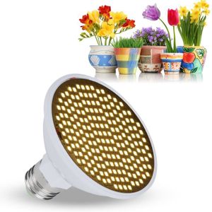 LAMPE VERTE Qiilu LED Plant Growth Lamp E27 8W 200LED for Garden Greenhouse Seedling
