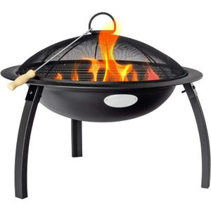 BRASERO - ACCESSOIRE Brasero de Chauffage pour Patio-Grill-Barbecue - Acier Noir - 540 mm de diamètre148