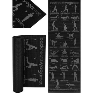 TAPIS DE SOL FITNESS Tapis de Yoga TRAHOO - Classic Pro - Mixte - Noir - 10mm - Fitness - 183cm