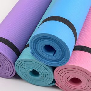 TAPIS DE SOL FITNESS Tapis de yoga multifonctionnel Tapis d'exercice et de fitness Couverture de fitness -Bleu -4mm -173 * 60 * 0.4cm - Vvikizy