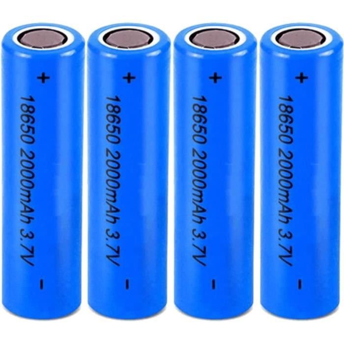 Lot De 4 Batteries Li-ion 14500 3.7V 1000mAh Avec Câbles USB - Pour Véhicules RC, électronique - Rechargeables Longue Durée