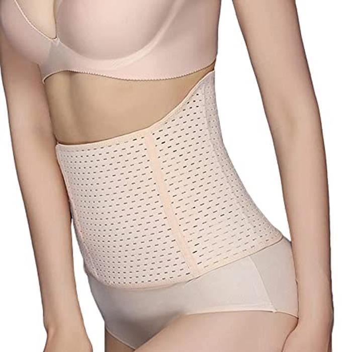 Junlan Femme Gaine Ventre Plat Femme Invisible Ceinture Post Accouchement  Gaine Post Partum Ceinture Abdominale Gainante Femme(Beige,Small) :  : Mode