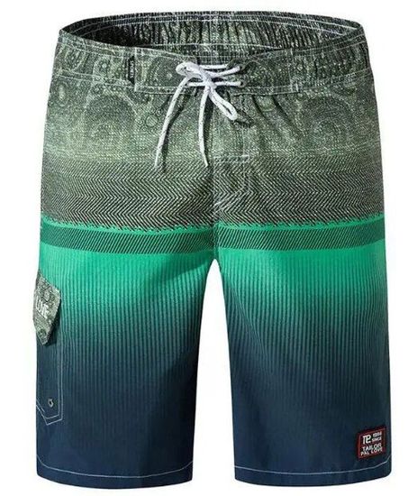 Short De Plage Homme Ample - Impression Numérique 3D - Tissu Léger Polyester - Cordon Réglable, Poches Latérales - Urbain Décontracté