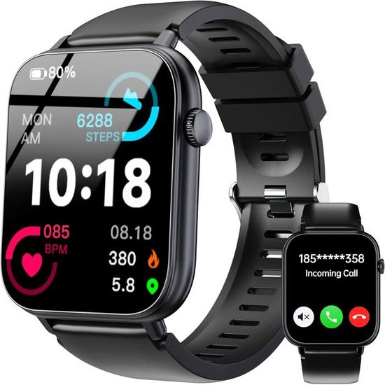 Montre Connectée Homme Findtime Avec Boussole - Smartwatch Sport Militaire, Appel Bluetooth, Étanche 1ATM, Batterie 1000mAh
