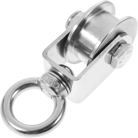 Aexit Corde 8mm 20mm poulie simple poulie palan à câble pivotant bloc roue 0,075 tonne 930S949