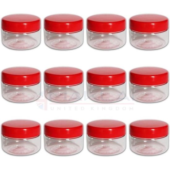 Lot de 12 mini boîtes de rangement en plastique transparent