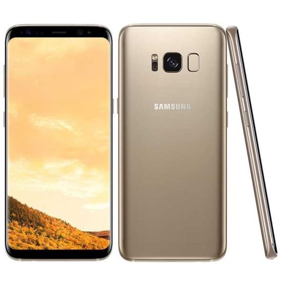 D'or-Pour Samsung Galaxy S8 G950U 64GB    (écouteur+chargeur Européen+USB câble+boîte)