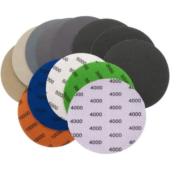 Ruicaifu Lot de 30 disques de papier abrasif ronds, 125 mm Mix