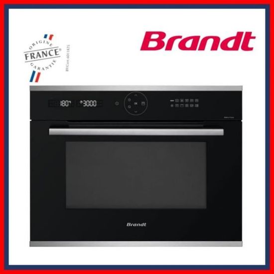 Micro-ondes Encastrable BRANDT SMG2150B - 25 Litres, 1450W, Fonction Grill - Four à Micro-ondes Avec Gril