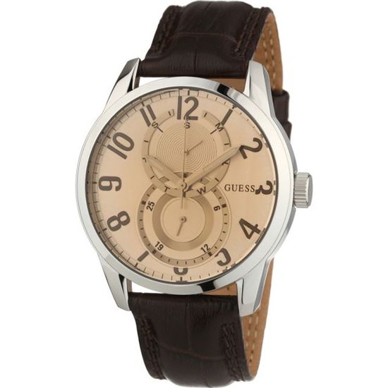 GUESS Montre Homme W95127G2 Marron, Doré, - Achat/vente montre 
