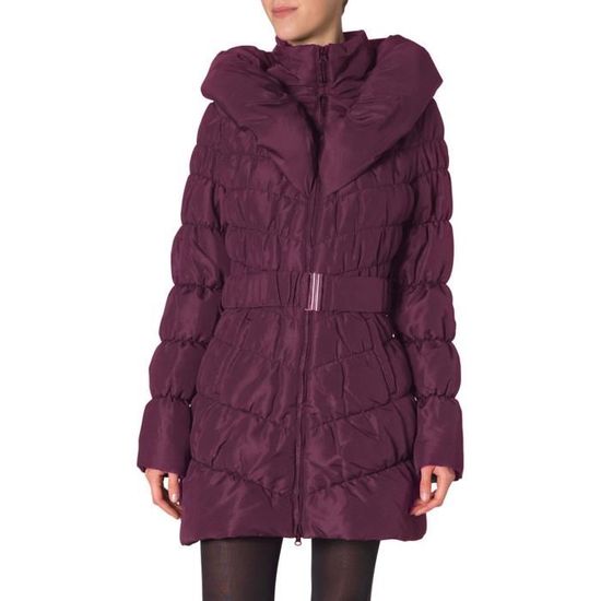 Manteau Doudoune Vero Moda Janny 3 4 Xs Violet Cdiscount Pret A Porter