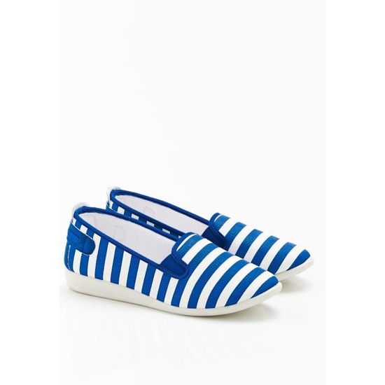 Ballerine Damart Ballerines rayees estivales Bleu Saphir Bleu saphir Cdiscount Chaussures