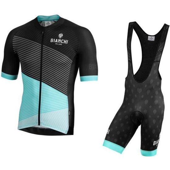 Tenue Cyclisme Pro Homme KAISUN - Maillot Manches Courtes + Cuissard Bretelles - Coussin Gel 9D - Respirant