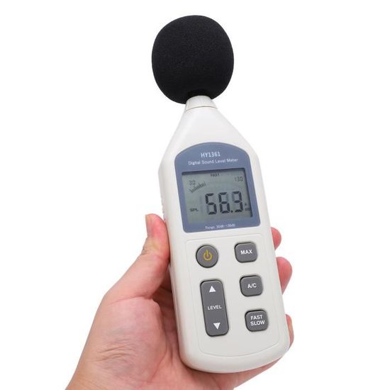 Testeur Décibels Numérique 30-130 DB - Sonomètre LCD Rétroéclairé Pour Maison & Usine