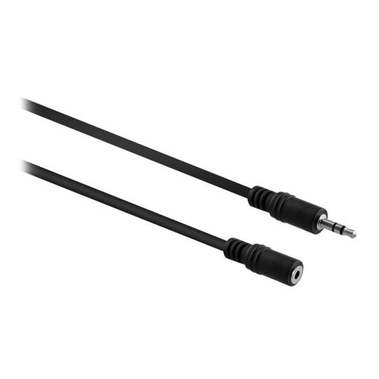 Rallonge Jack 5.5mm Noir 1 Mètre – 12v 24v – Pour Ruban LED (B1D11)