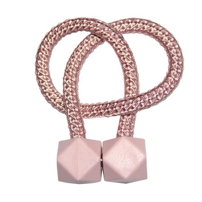 Lot De 2 Embrasses Magnétiques Pour Rideaux - Longueur 49 Cm, Doré, Fixation Sans Perçage