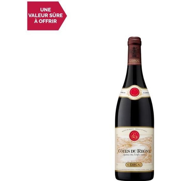 Côtes du Rhône Rouge 2017 - 75cl - Maison Guigal - Vin AOC Rouge de la Vallée du Rhône - Cépages Grenache, Syrah