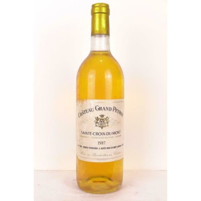 sainte-croix du mont château grand peyrot liquoreux 1987 - bordeaux