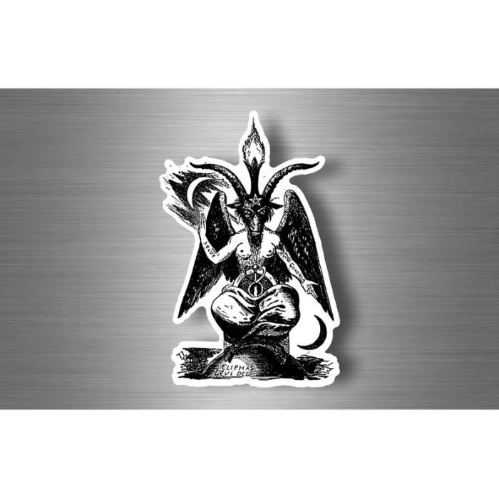 Autocollant sticker laptop macbook baphomet satan 666 diable franc macon