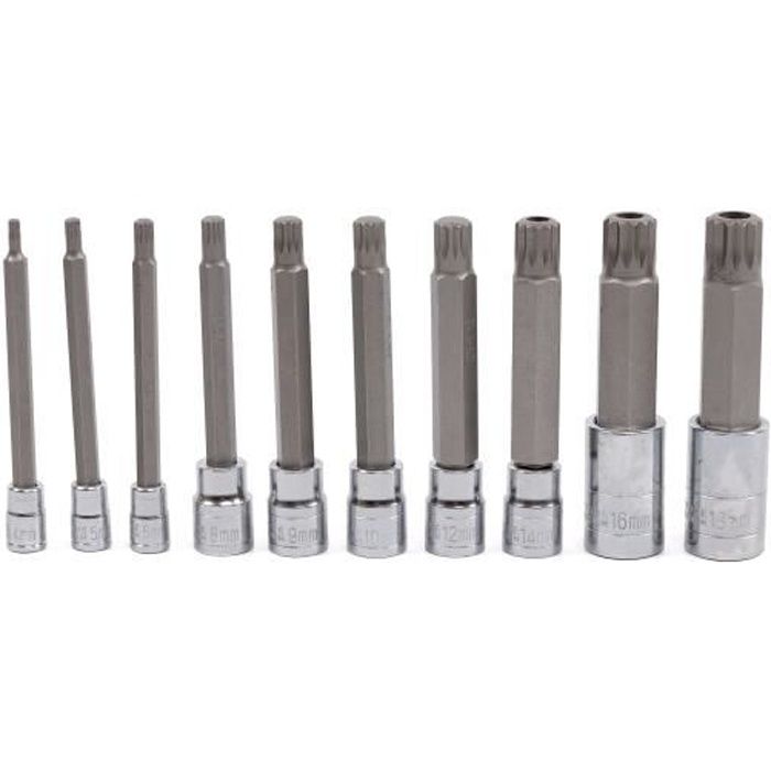 Coffret de 10 embouts Torx XZN