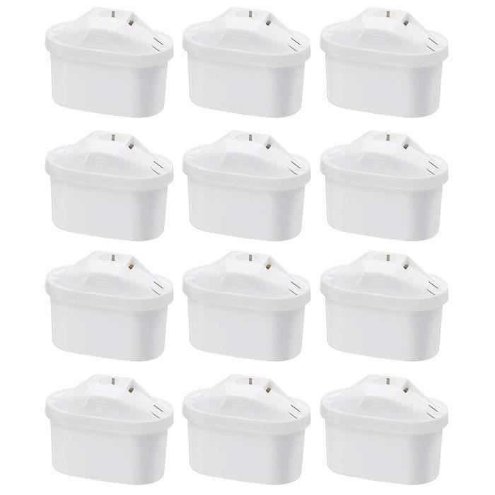Cartouche Filtrante pour Carafe, Filtres à eau Universel, BRITA MAXTRA Haute Performance (Nouvelle Formule) - Paquet 12