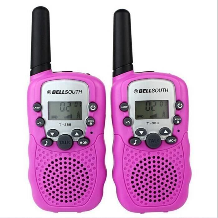 Rose Talkie-walkie 22 canaux push to talk écran LCD portée 3 à 5 km Walkie-talkie Jouets pour enfants MC22368