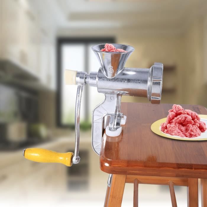 Hachoir à viande manuel hachoir à saucisse alimentaire Maker cuisine métal Stuffer outil (argent ) HACHOIR ELECTRIQUE HB013 HB010