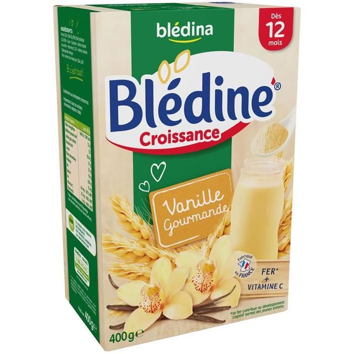 LOT DE 3 - BLEDINA Blédine Croissance - Céréales en poudre vanille dès 12 mois - 400 g