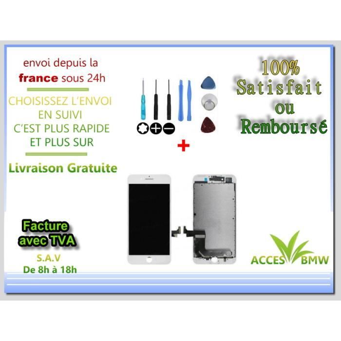 Ecran LCD & Vitre Tactile Pour iPhone 7 Plus A1661 A1784 Blanc + Outils