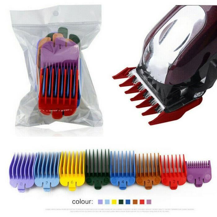 8 pcs Peigne limite - Tonis Spot Wall Strip Clipper Accessoires Set Couleur Positionnement Peigne Électrique Clipper Étrier