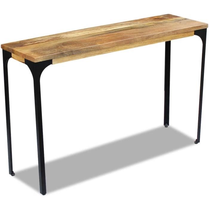 Table console extensible Table d’Appoint Table d'entrée contemporain Bois de manguier 120 x 35 x 76 cm