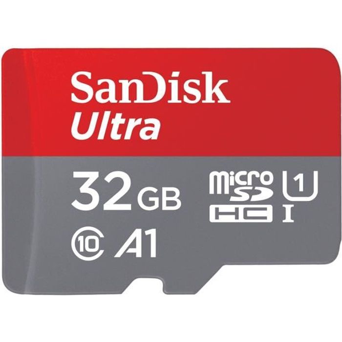 SANDISK Carte mémoire Ultra Android microSDXC - Pour tablette 32 Go + Adaptateur SD