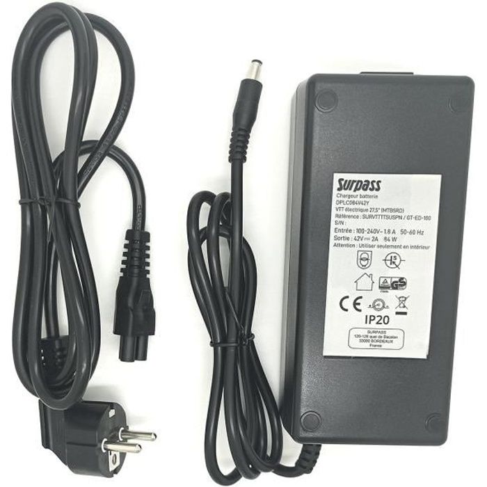 Chargeur 42V 2Ah VTT Surpass -SPM0687