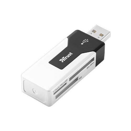 Trust 36-in-1 USB2 Mini Cardreader CR-1350p, Blanc, 46 g, 93 g, 135 x 40 x 180 mm, Windows 7, Vista or XP.