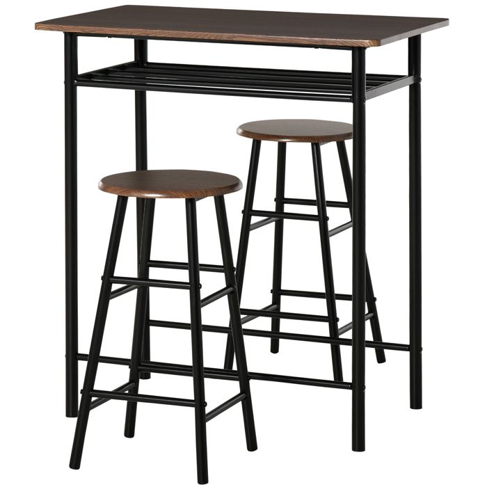 HOMCOM - bar - Bois - 80x50x90cm - Marron