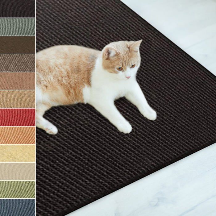 Comparer les prix de Tapis Griffoir Tapis à Chat en Sisal Naturel 60 x 80 cm Noir