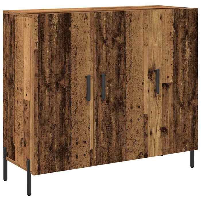 ESTINK® Buffet bas contemporain - Armoire Polyvalent - pour Cuisine/Salon -en bois vieilli 90x34x80 cm - en bois dingénierie @@858