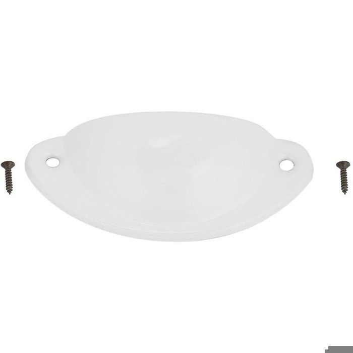 10 Poignée de Coquille Vintage pour Armoires De Cuisine Placard Meubles Tiroir Meuble 8 x 3.5 cm - Blanc