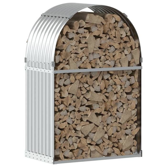 BEL ACHAT*Porte-bûches ou chauffage - magasin de bûches argenté 80x45x120 cm acier galvanisé Promo143418